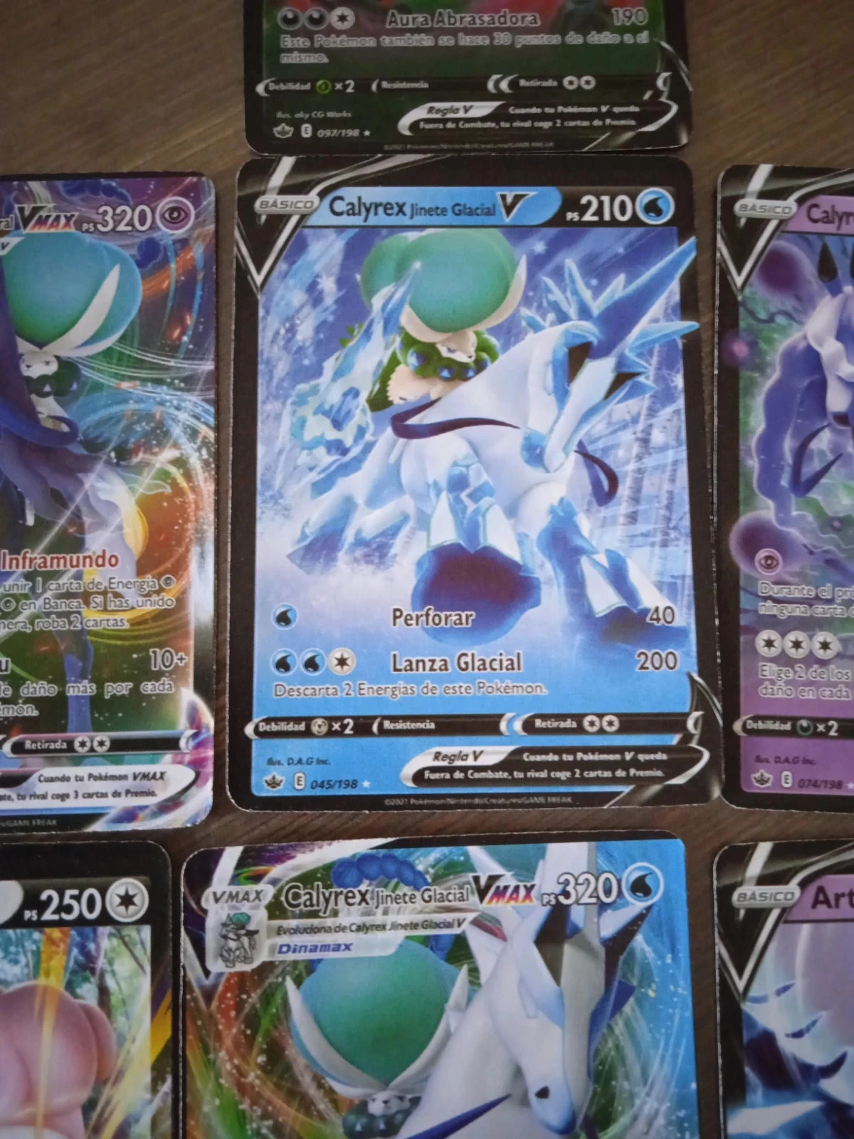 Lot Ou à l'unité 7 Cartas pokémon espanhol v e vmax – photo 6